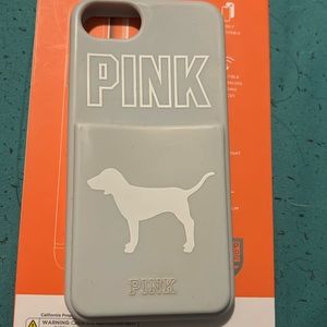 pastel blue PINK iphone 7 case with card holder